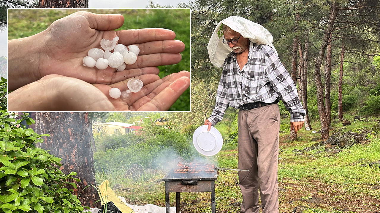 Hatay’da Erik Büyüklüğünde Dolu Yağışı Panik Yarattı